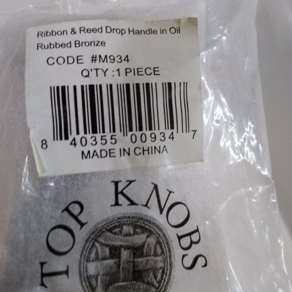 Top Knobs Edwardian Ribbon & Reed Drop Handle ORB - Picture 5 of 5